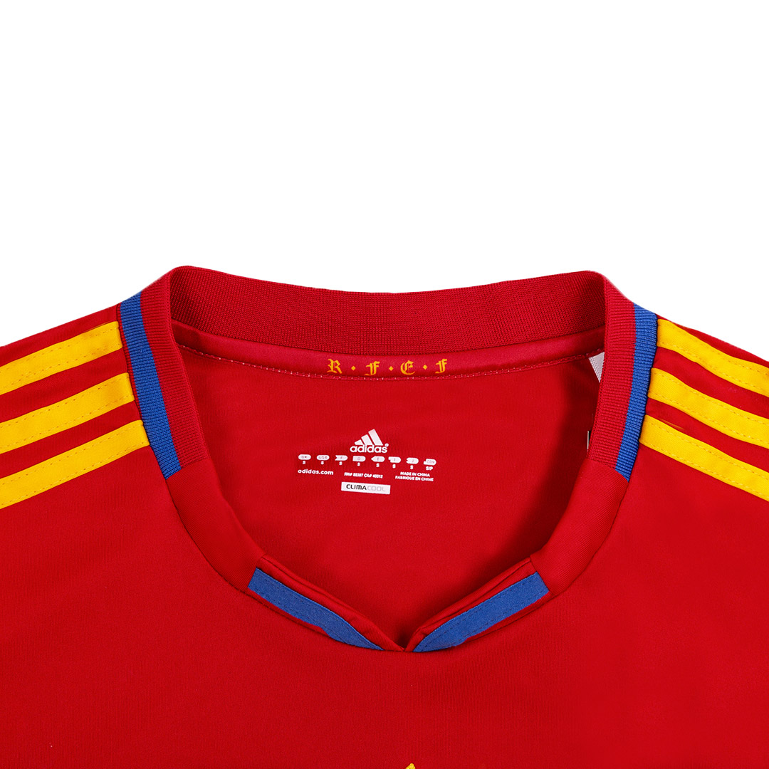 Spain 2010 Home Red Retro Jersey