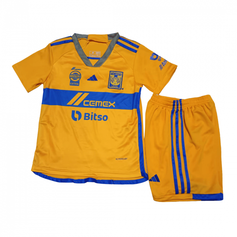 Tigres UANL 2023/24 Home Yellow Kids Kit