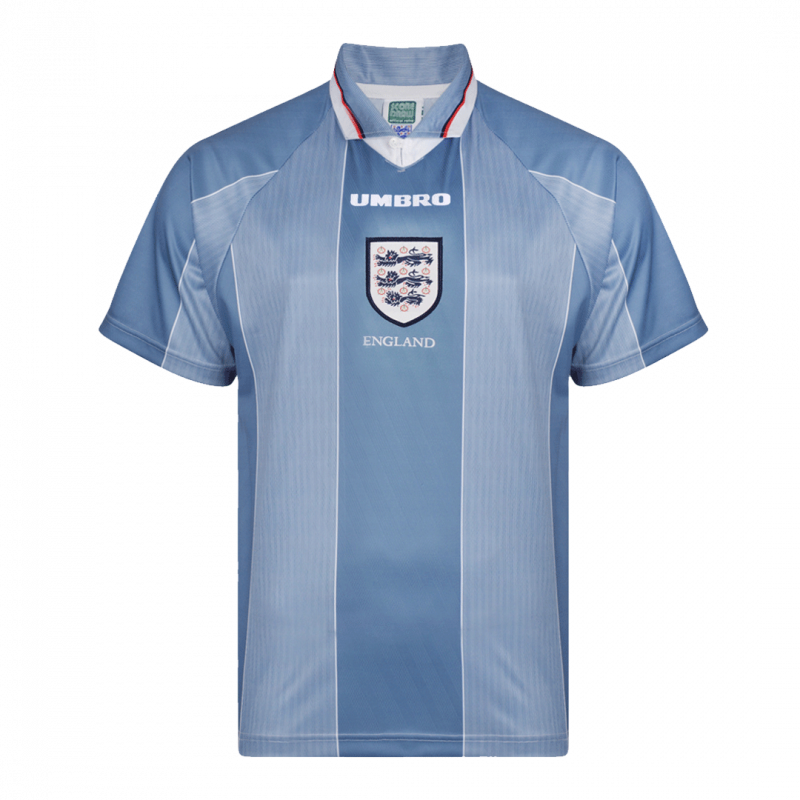 England 1996 Away Blue Retro Jersey