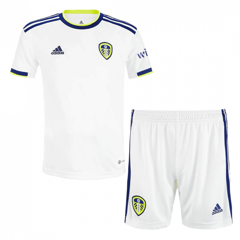 Leeds United 2022/23 Home White Kids Kit