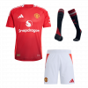 Manchester United 2024/25 Home Red Player Version Soccer Uniform Kit