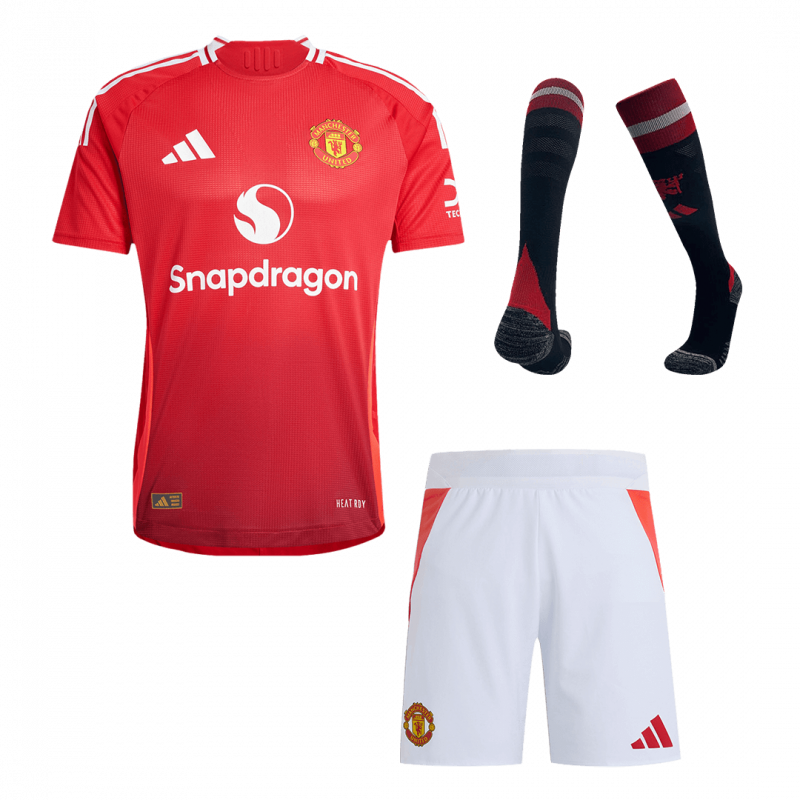 Manchester United 2024/25 Home Red Player Version Soccer Uniform Kit