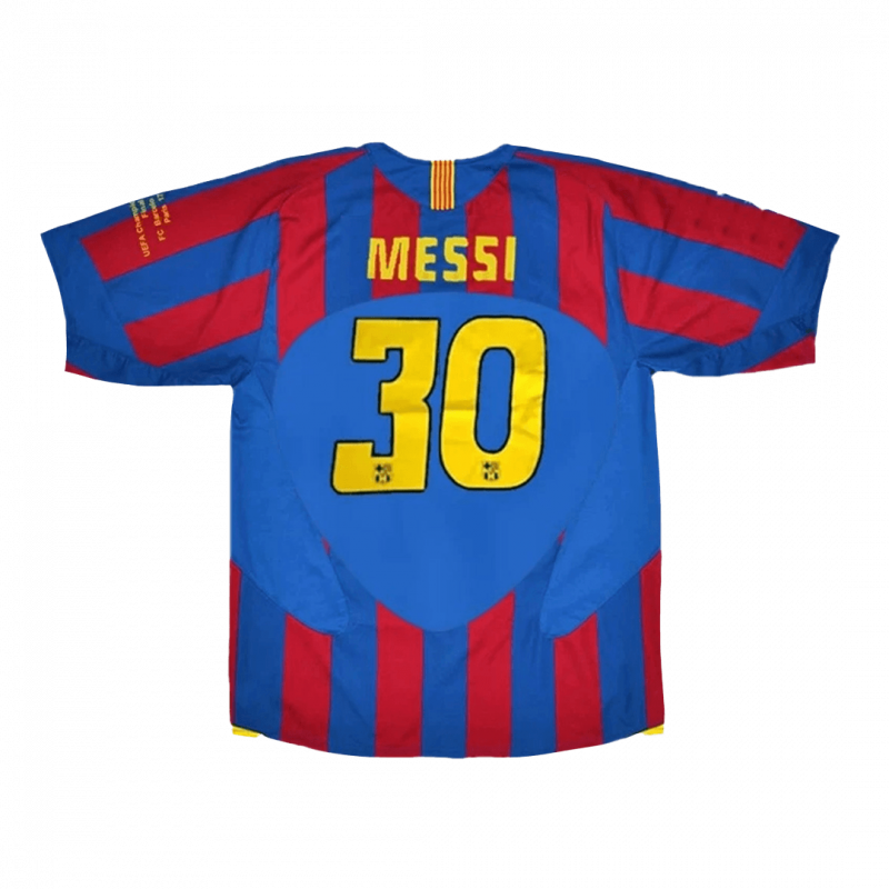 MESSI #30 Barcelona 2005/06 Home UCL Retro Jersey