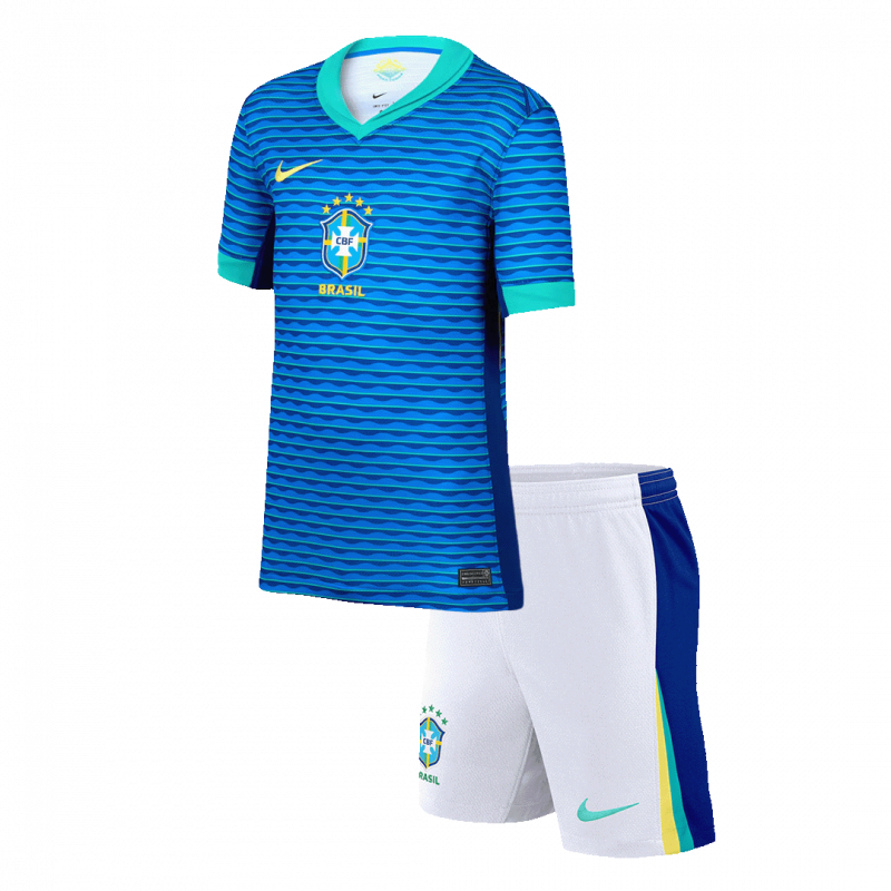 Brazil 2024 Away Blue Kids Kit
