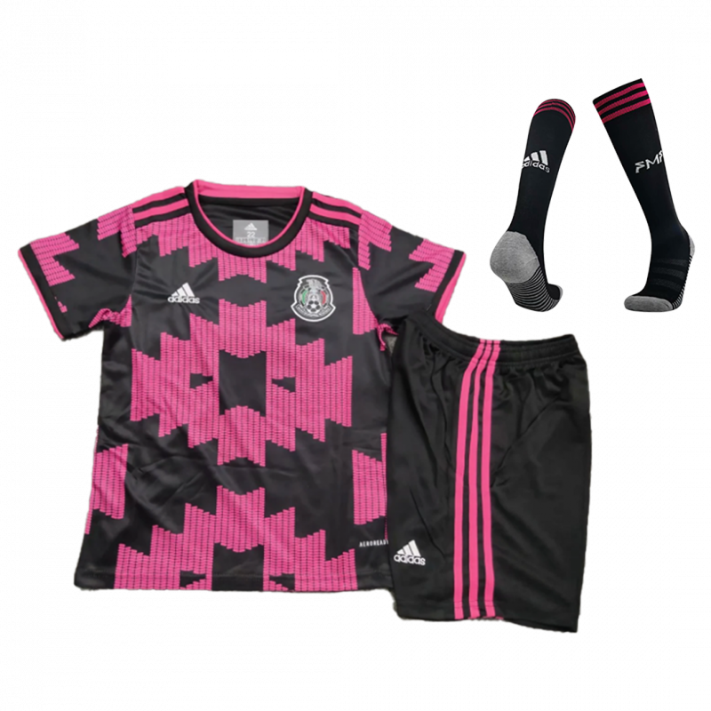 Mexico 2020/21 Home Black Kids Kit