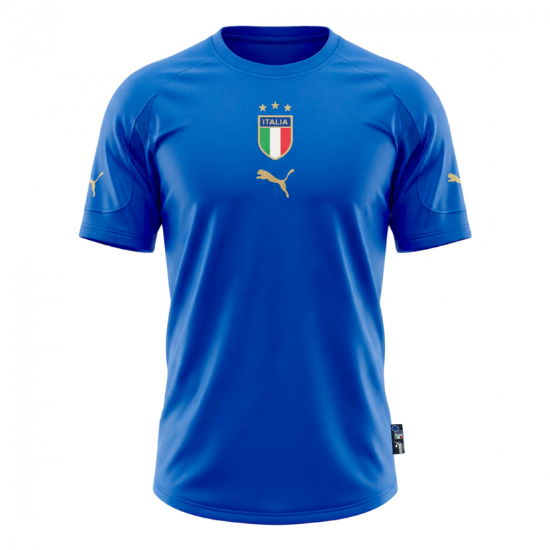 Italy 2004 Home Blue Retro Jersey