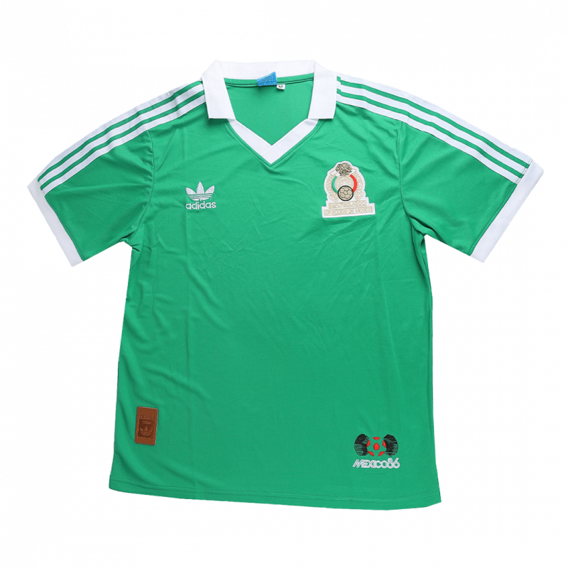 Mexico 1986 Home Green Retro Jersey