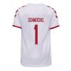 SCHMEICHEL #1 Denmark 2021 Away White Jersey