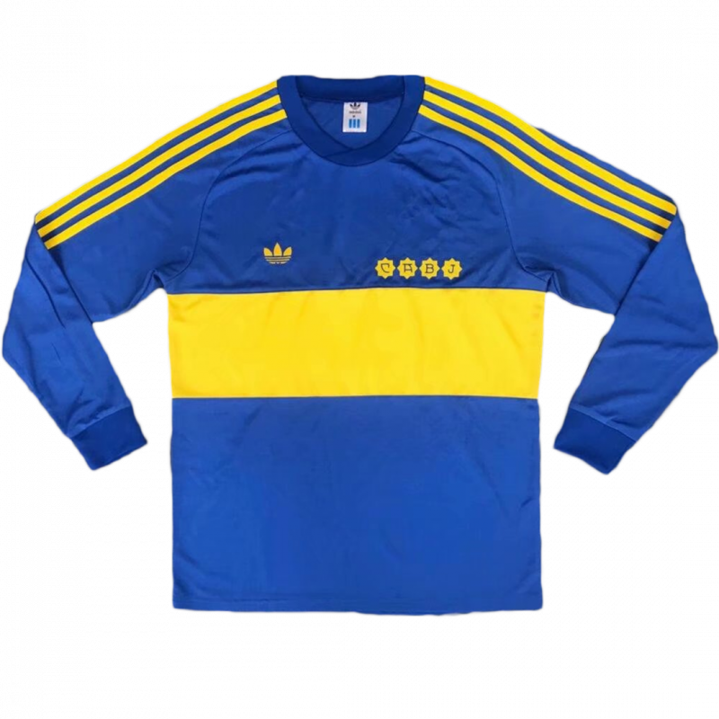 Boca Juniors 1981 Home Blue Long Sleeve Retro Jersey