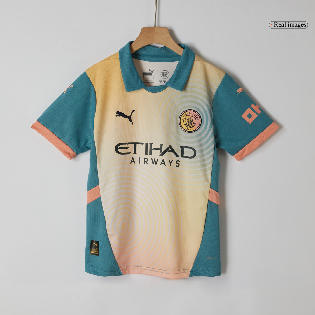 Manchester City 2024/25 Fourth Blue Kids Kit