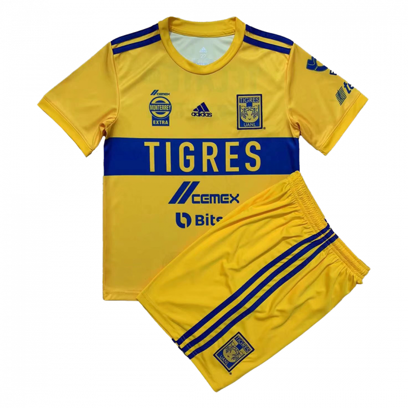Tigres UANL 2022/23 Home Yellow Kids Kit