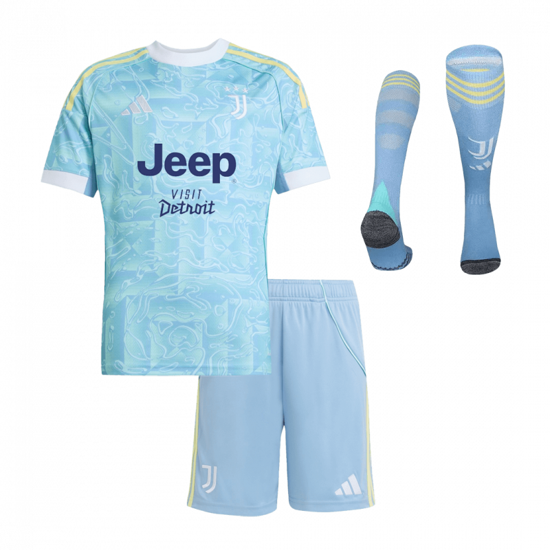 Juventus 2025/26 Away Blue Kids Kit