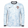 Portugal 2024 Away Blue Player Version Long Sleeve Jersey
