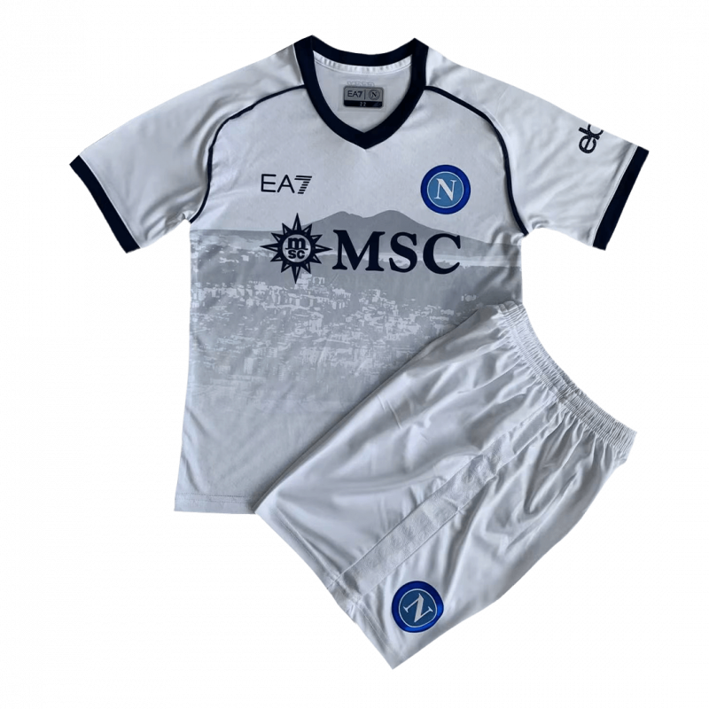 Napoli 2023/24 Away White Kids Kit