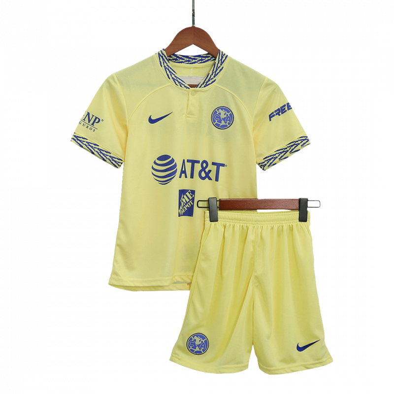 Club America 2022/23 Home Yellow Kids Kit