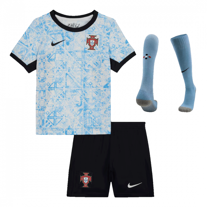 Portugal 2024 Away Blue Kids Kit
