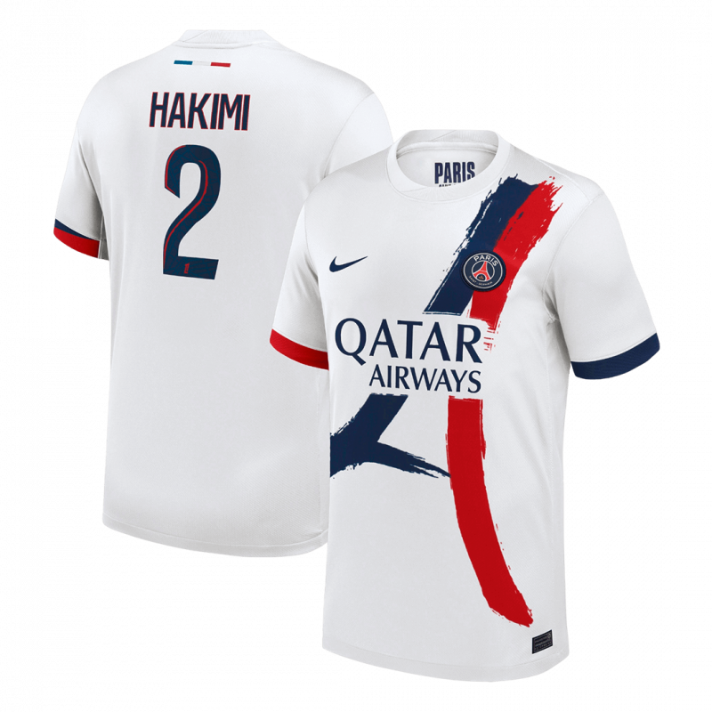 HAKIMI #2 Paris Saint-Germain 2025/26 Away White Player Version Jersey
