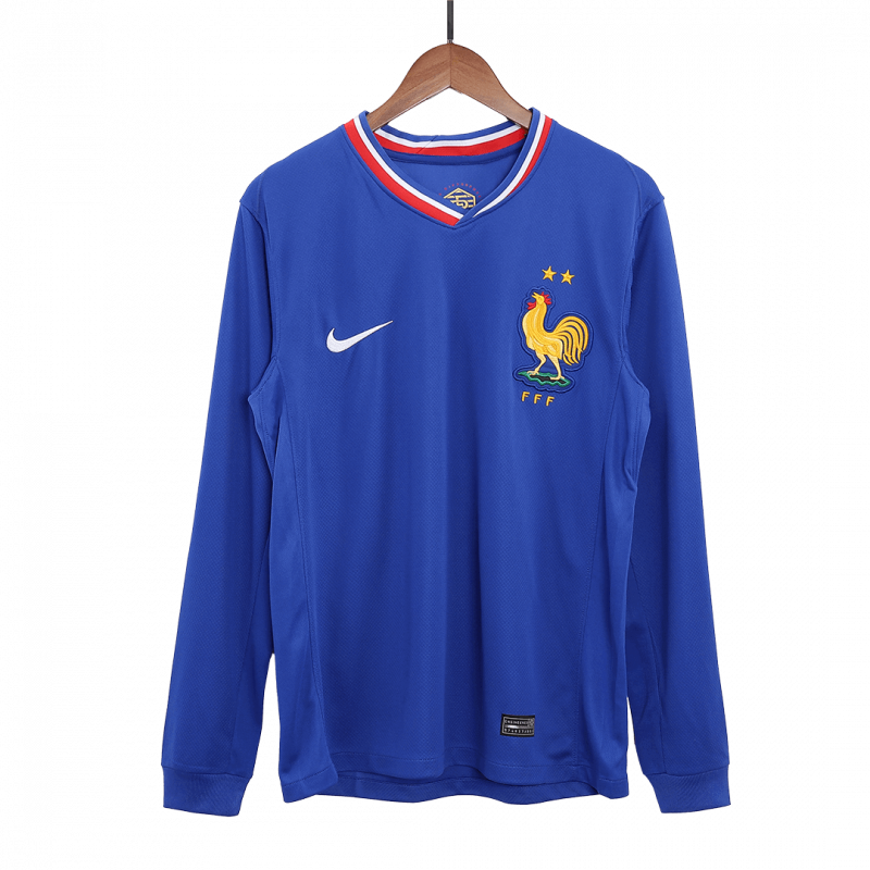 France 2024 Home Blue Long Sleeve Jersey