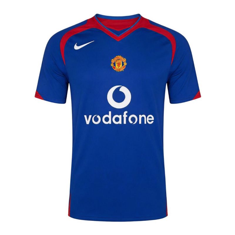Manchester United 2005/06 Away Blue Retro Jersey