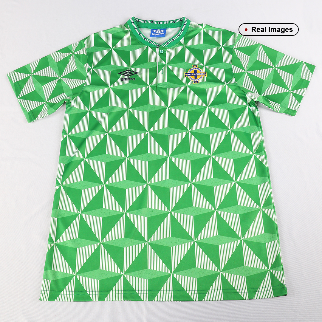 Northern Ireland 1990 Home Green Retro Jersey