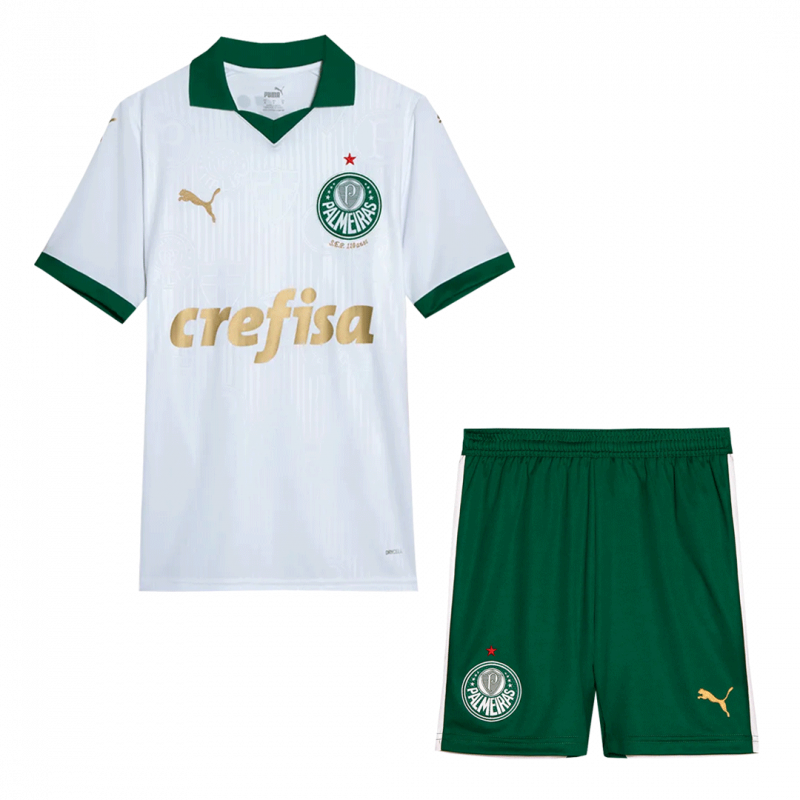 SE Palmeiras 2024/25 Away White Kids Kit