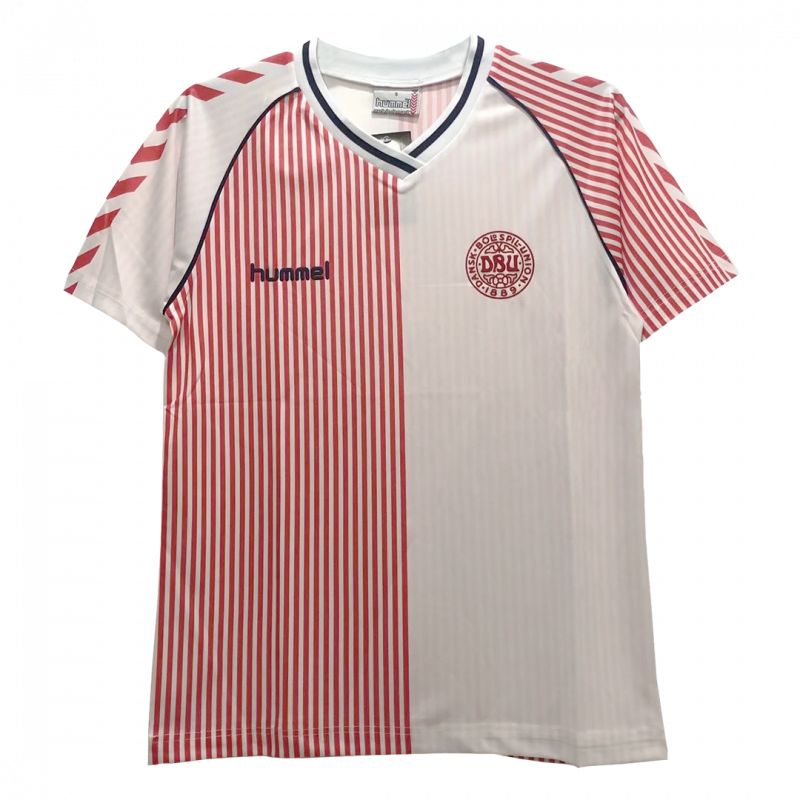 Denmark 1986 Away Pink Retro Jersey