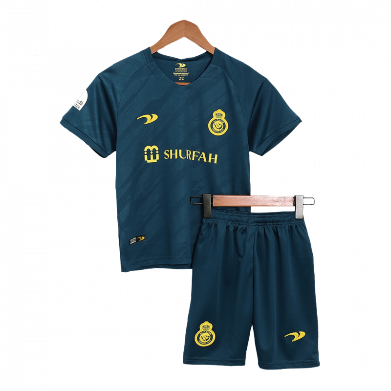 Al Nassr 2022/23 Away Blue Kids Kit